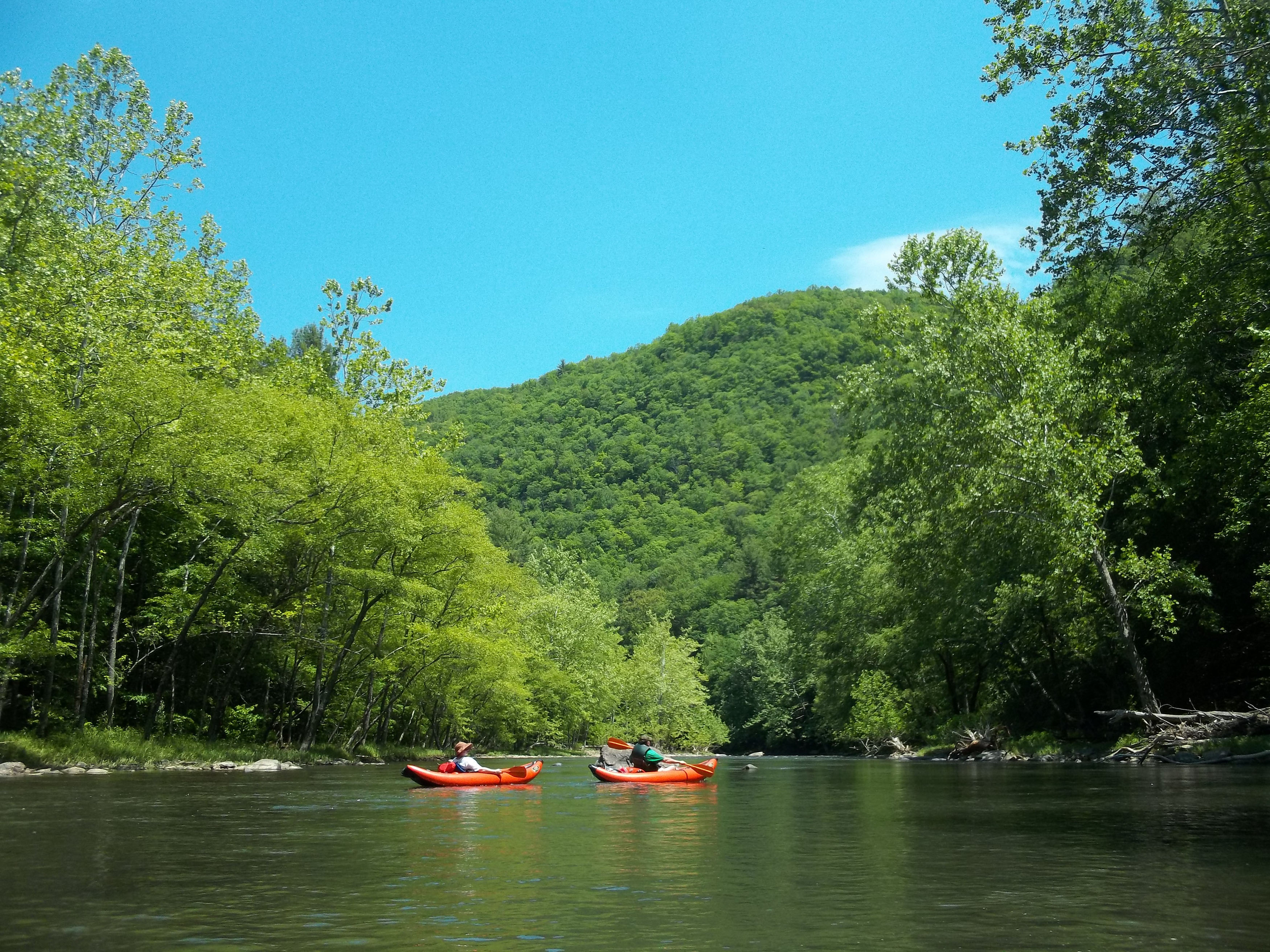 Kayakers on Bluestone River