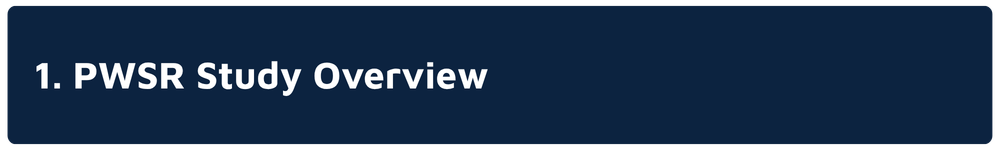 PWSR Study Overview