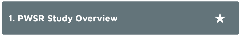 PWSR Study Overview