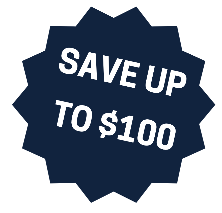 Save up to $100!