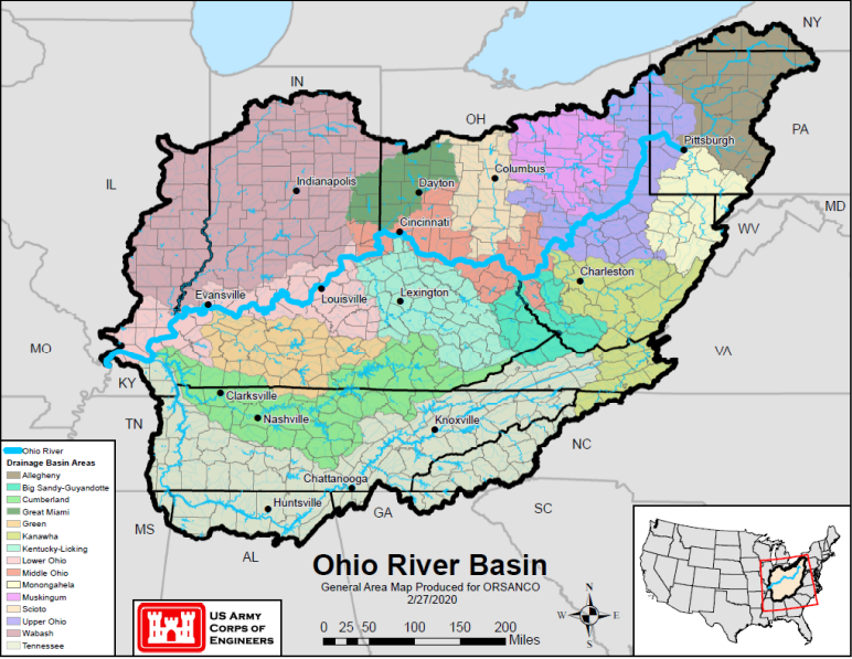 Ohio River Basin Map
