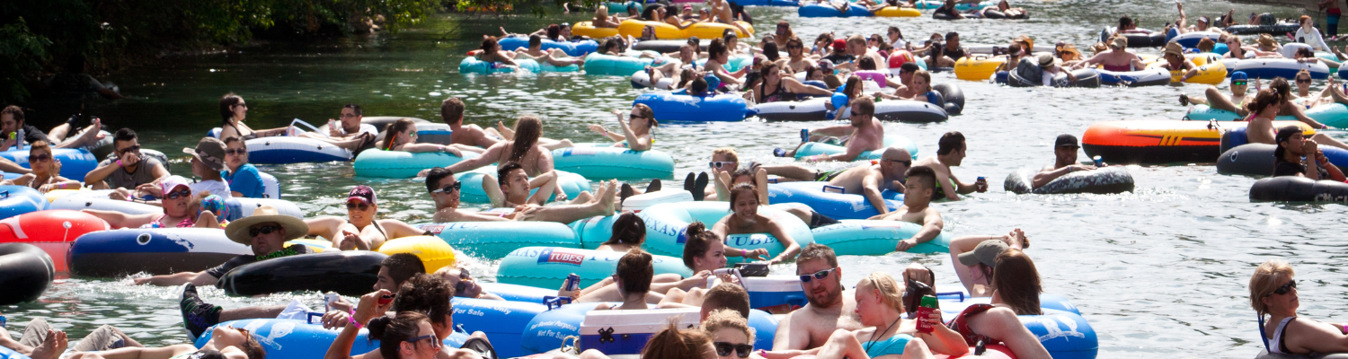 Tubing the Comal River, photo by the City of New Braunfels, TX.